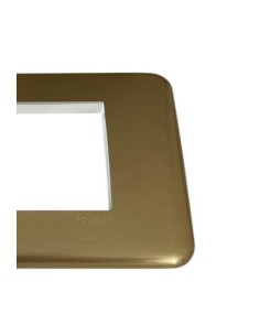 Legrand 680574 4-module gold aluminum cross plate